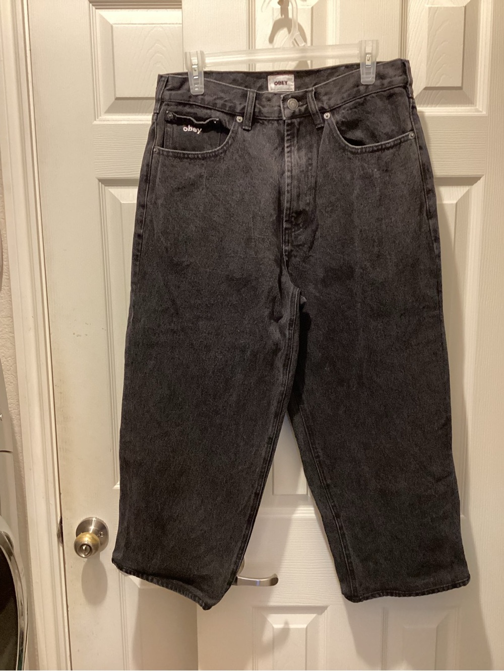 Obey WOMENS Charcoal Black Relaxed Denim Jeans